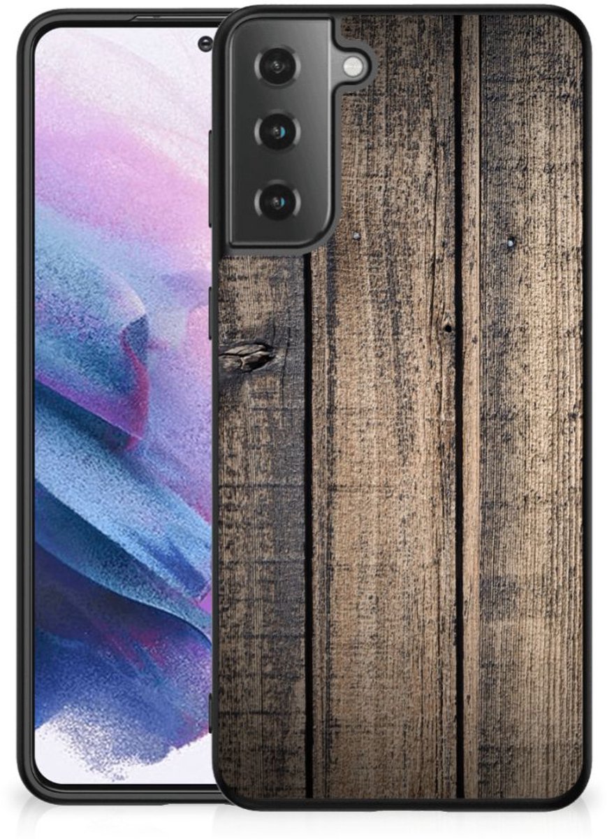 Samsung Galaxy S21 Plus Houten Print Telefoonhoesje Steigerhout