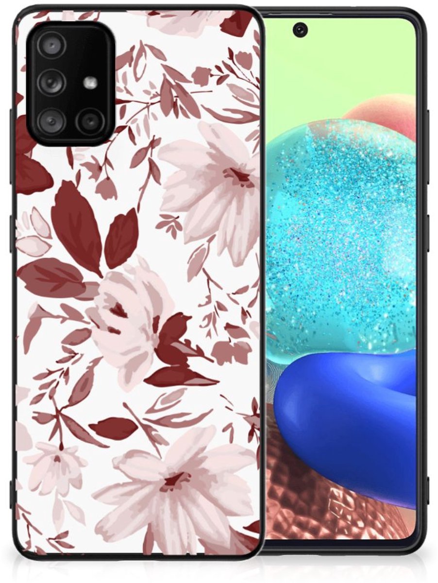 Kleurrijke Telefoonhoesje Samsung Galaxy A71 Watercolor Flowers