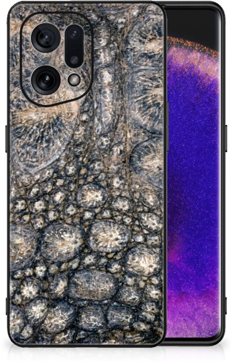 OPPO Find X5 Dierenprint Telefoonhoesje Krokodillenprint