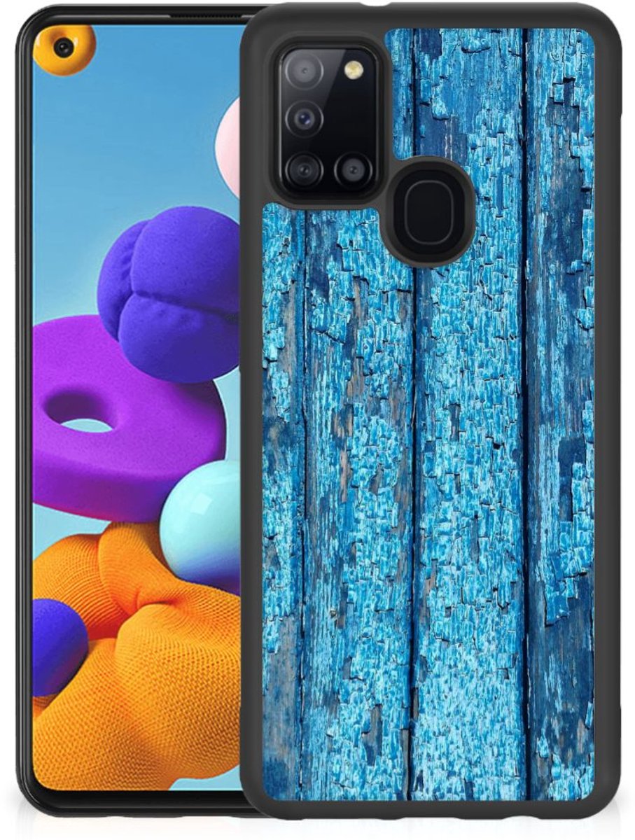 Samsung Galaxy A21s Grip Case Wood Blue