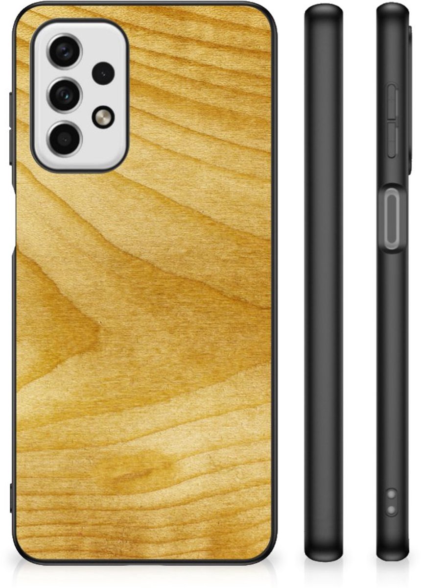 Samsung Galaxy A23 Houten Print Telefoonhoesje Licht Hout