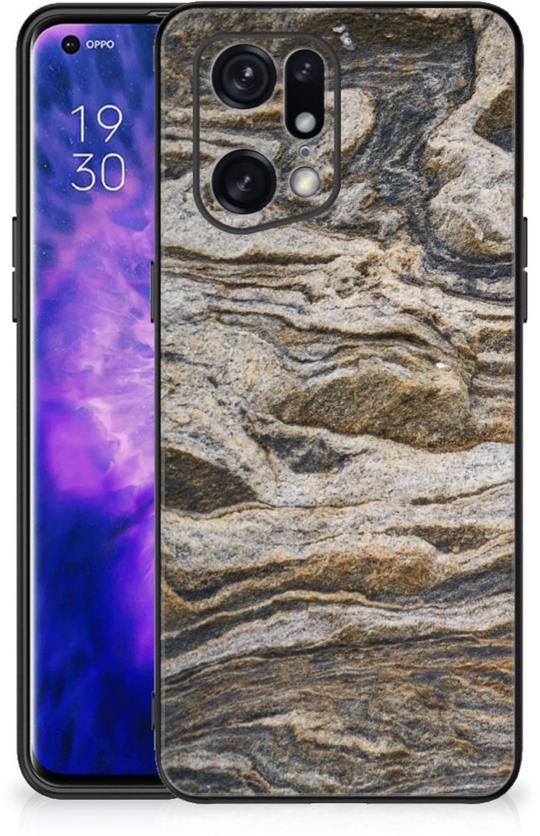 OPPO Find X5 Pro Marmeren Print Telefoonhoesje Steen