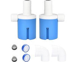 2-pack automatische waterniveauregelklep, automatische vlotterklep voor watertank, zonne-energie, autopot, aquarium (binnendiameter boven 1,27 cm)