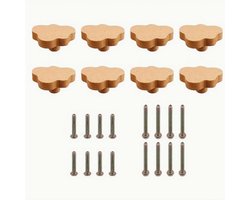 Set van 8 Houten Wolk Handgrepen voor Babykamer met Schroeven – Kastgrepen voor Commode Lades en Meubels – Schattige Natuurlijke Houten Knoppen voor Kinderkamer Decoratie – Milieuvriendelijke Meubelgrepen