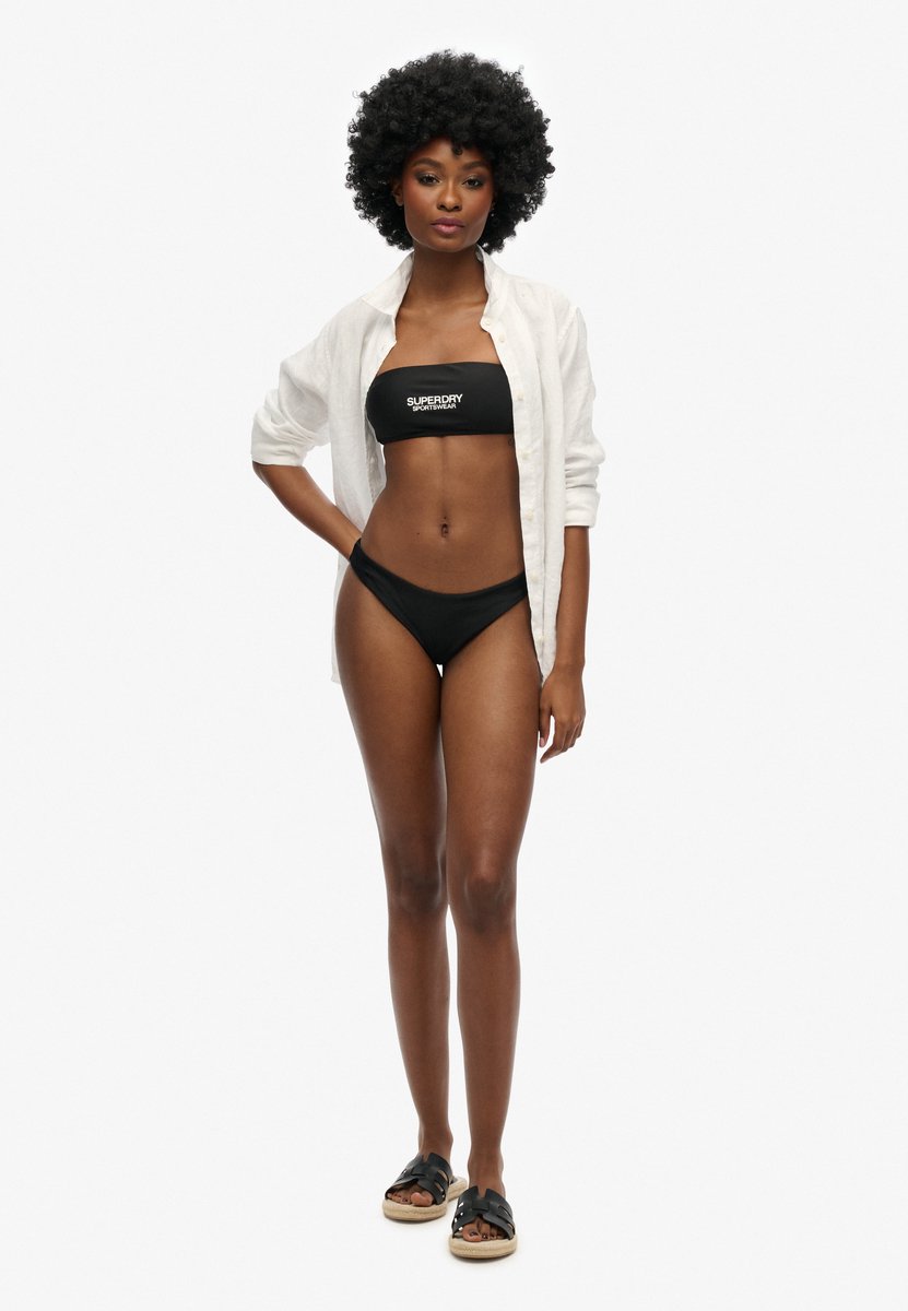 Superdry Bandeaubikinitop met logo Dames Badpakken Zwart