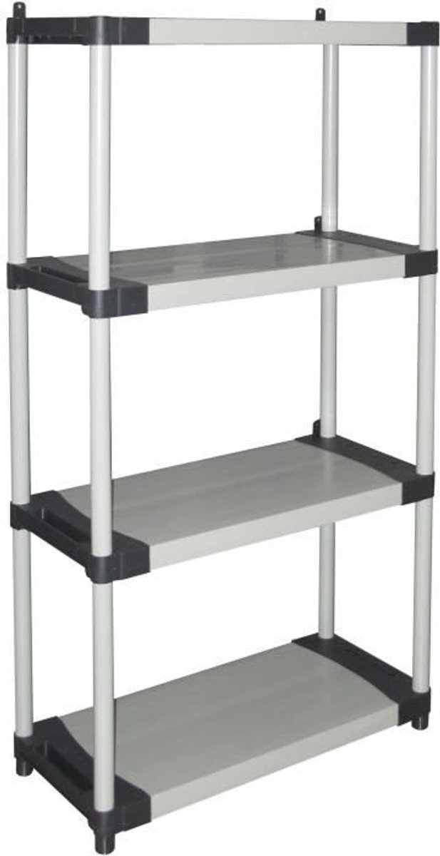 Kunststof plank - TOOD - 4 planken - Belasting 80 kg per plank - 80x40x168 cm - Zwart/grijs