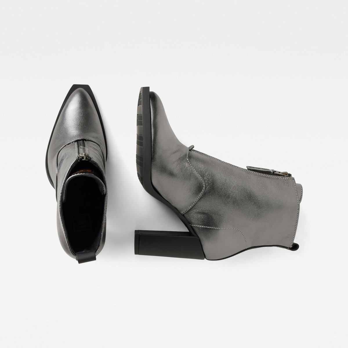G-Star MYSID MID MET ZIP W Dames Laarzen Gun Metal