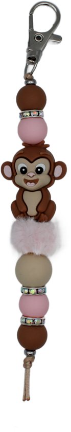 Porte-clés Aapje Fluffy Rose