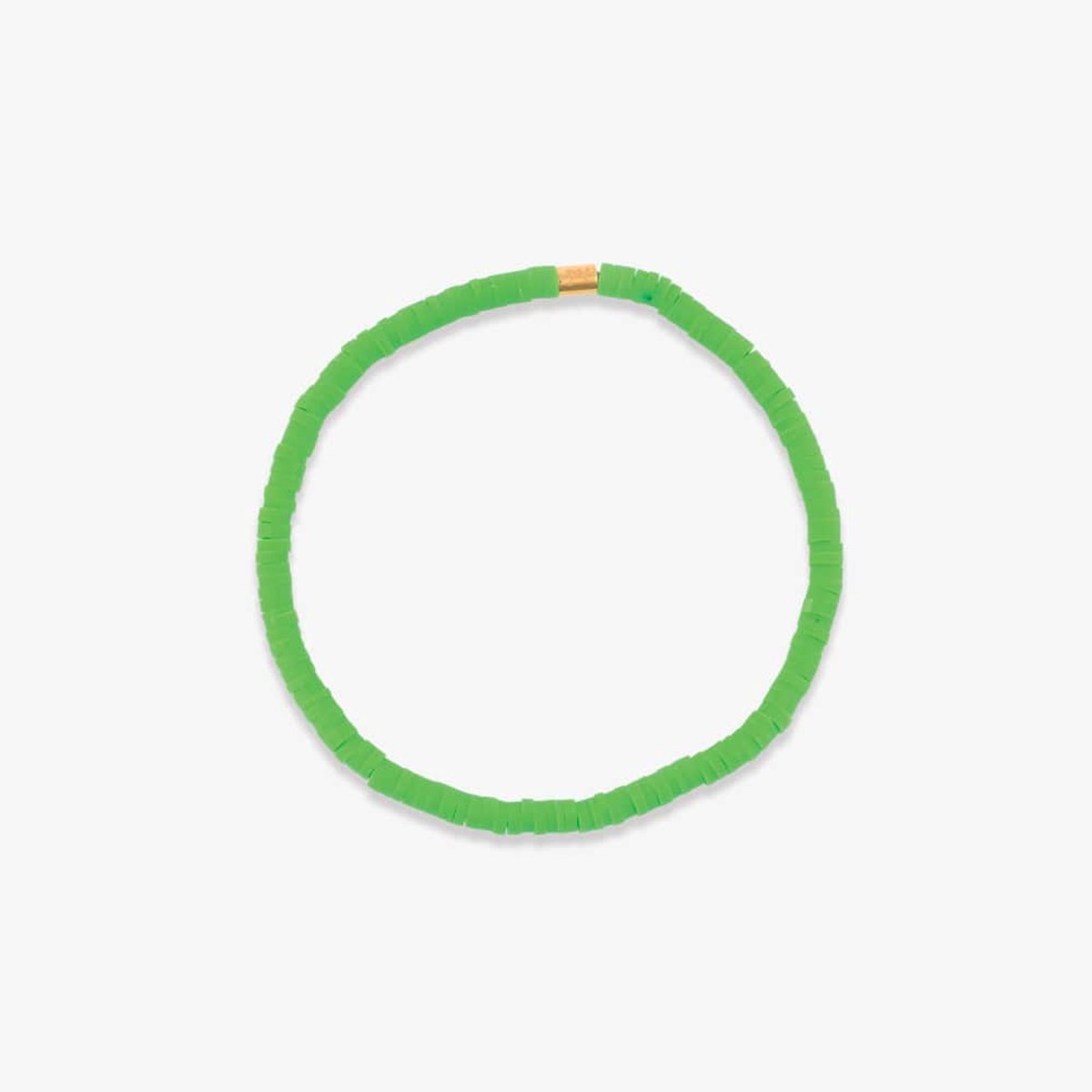 Pura Vida-Solid Cabrillo Stretch Armband-Neon Groen