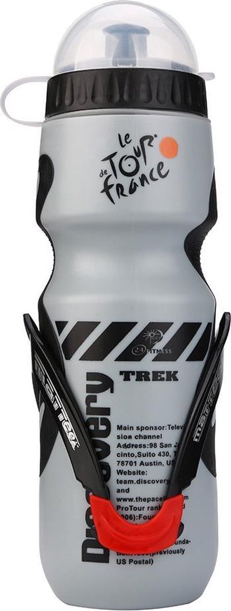 Nixnix® - Bidon met bidonhouder 650ml Grijs - Mountainbike - Racefiets — afbeelding 5