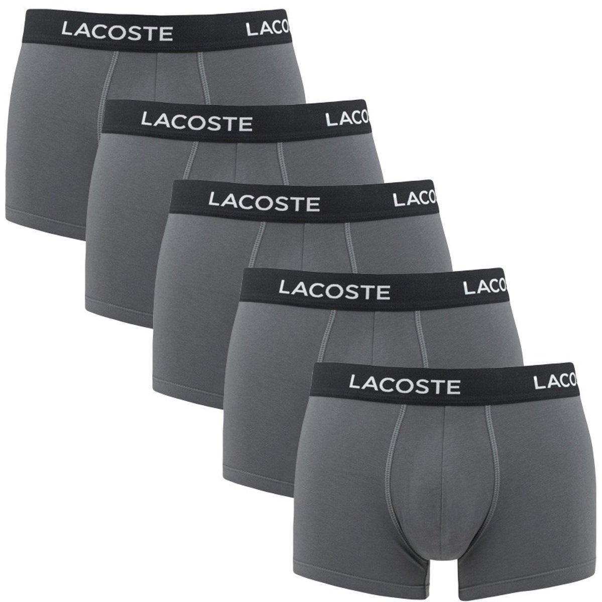 Lacoste heren 5P boxers grijs