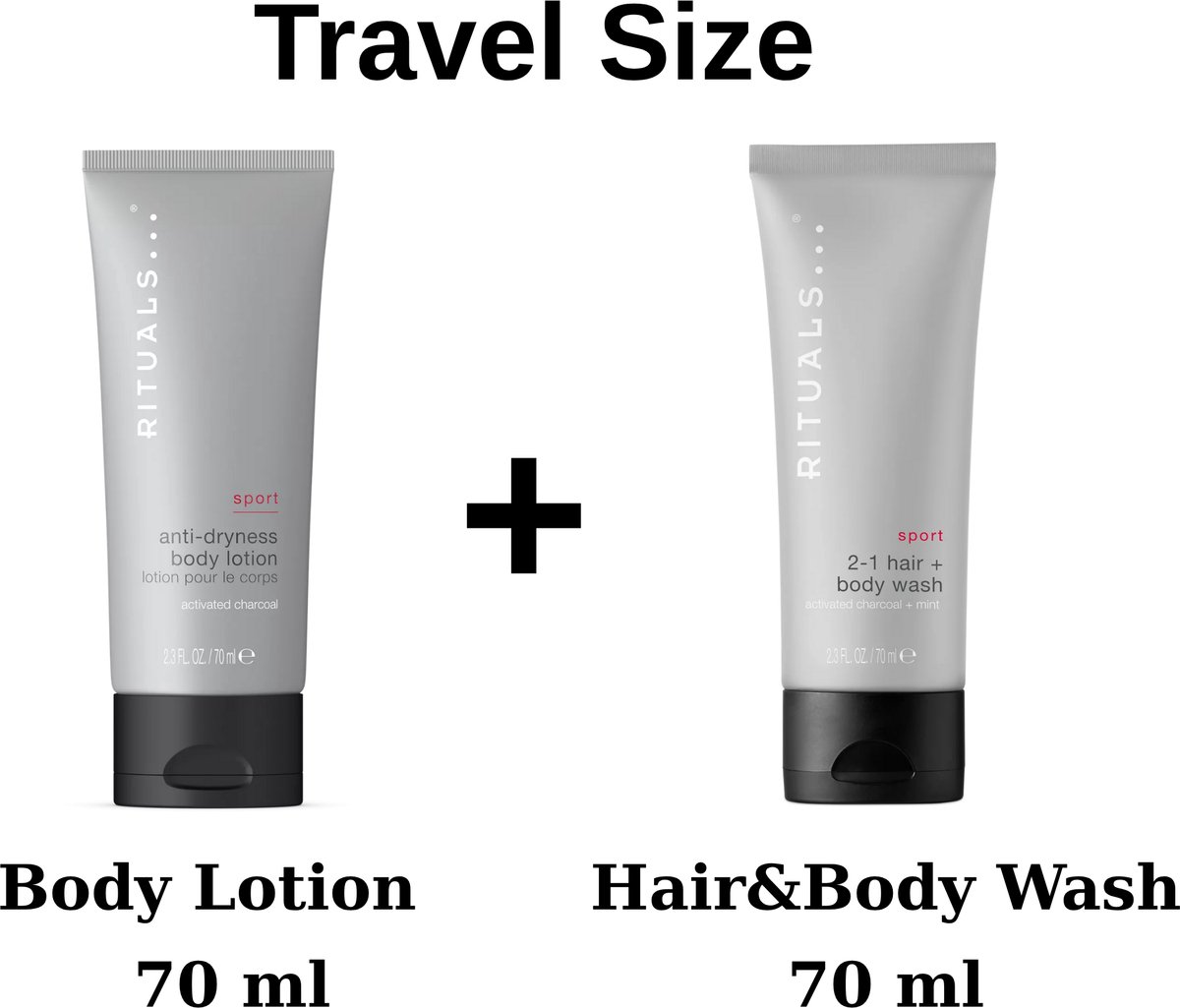 Rituals Sport - Duo Travel Set - 2in1 HairBody Wash 70 ml + Body Lotion 70 ml + Gift bag