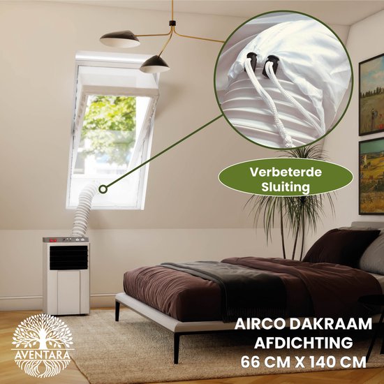 Airco Dakraam Afdichting 66×140 cm voor Velux FK08 GGL f08 – Raamafdichtingskit Slang Afsluiten, Herbruikbaar, Eenvoudig Installeren