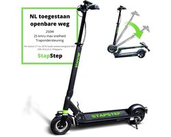 StapStep Lite+ Elektrische Step voor Volwassenen - Electrische Step - E Step - Wettelijk Toegestaan - 8 Inch - 250W - Snelheid tot 25km/h - Bereik tot 25km - 13KG - Compact Opvouwbaar - Zwart