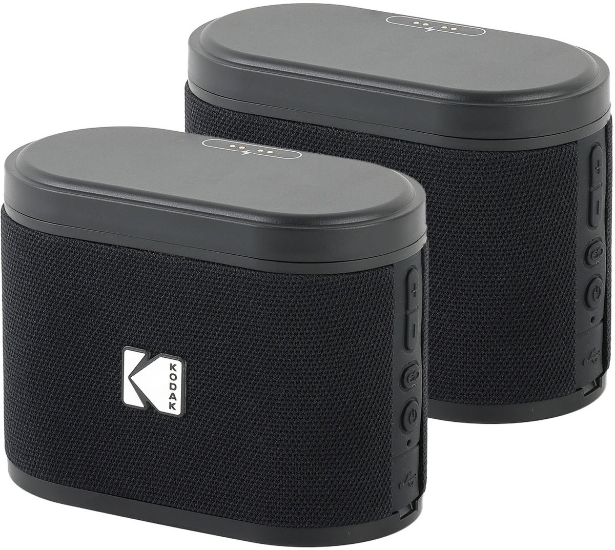 Kodak SoundBrix Bluetooth Speaker – Draadloze Muziek Box –5W RMS - 2pcs – Zwart