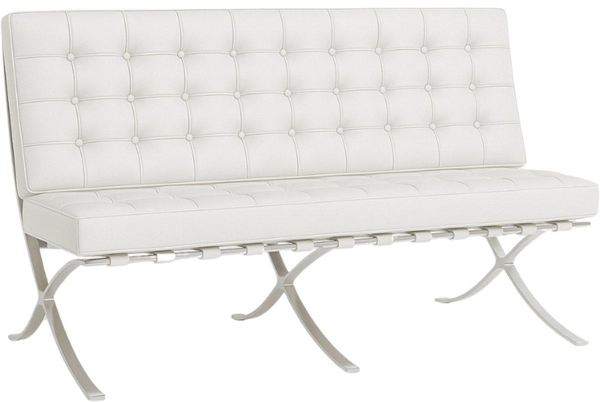 Oslo Chair - Wit - Leer - Fauteuil - Stoel - Loungestoel - 2-zits - Zetel - Relaxfauteuil