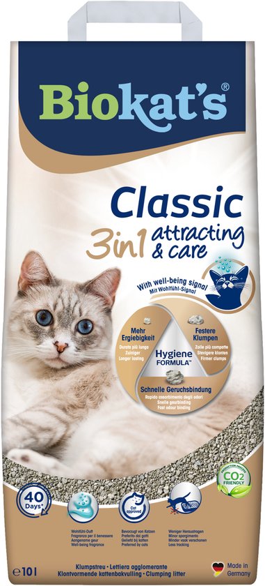 Biokat's Classic Attracting & Care - 18 L - Kattenbakvulling - Klontvormend