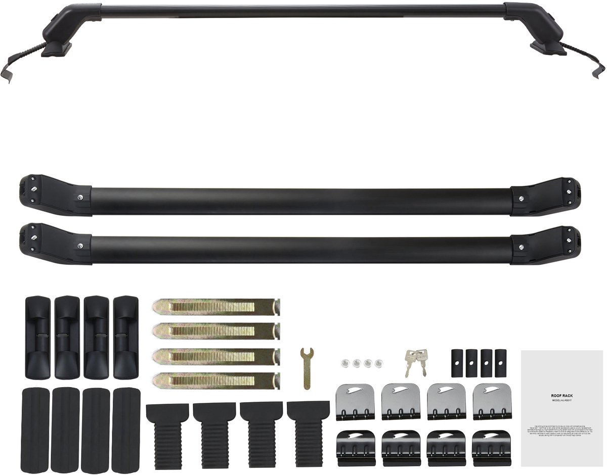 Dakraildrager - 108 × 15,4 × 9,9 cm - Aluminium Dakdrager Dwarsstang met Blote Dak- 70 kg Draagvermogen - 2 stuks – foto 7