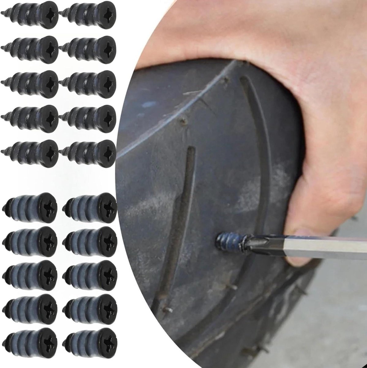Allecto Plus - Rubberen spijkers voor bandreparatie - Autobanden nagels - Vacuüm band - Punctie nagels