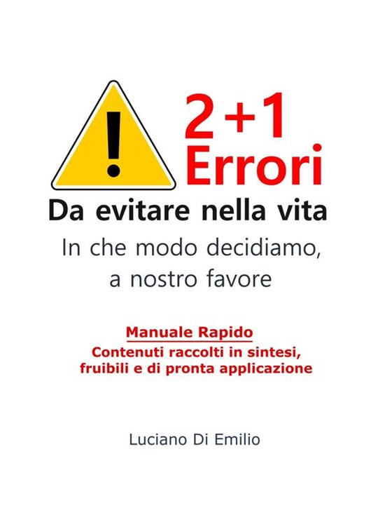 2+1 Errori da evitare nella vita - cover