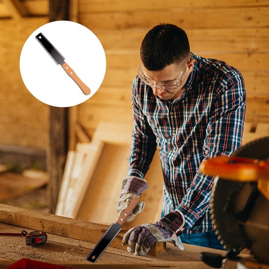 Copingzaag, professionele heavy-duty handzaag met copingframe en vervangend mes, multidirectioneel snijdend handgereedschap Fretzaag voor hout, kunststof, rubber, zacht metaal snijden(4in