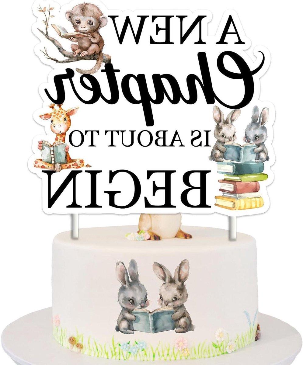Allecto Plus - Cake Topper Verhalenboek Baby Shower Decoratie - Bos Dier Thema Feestbenodigdheden