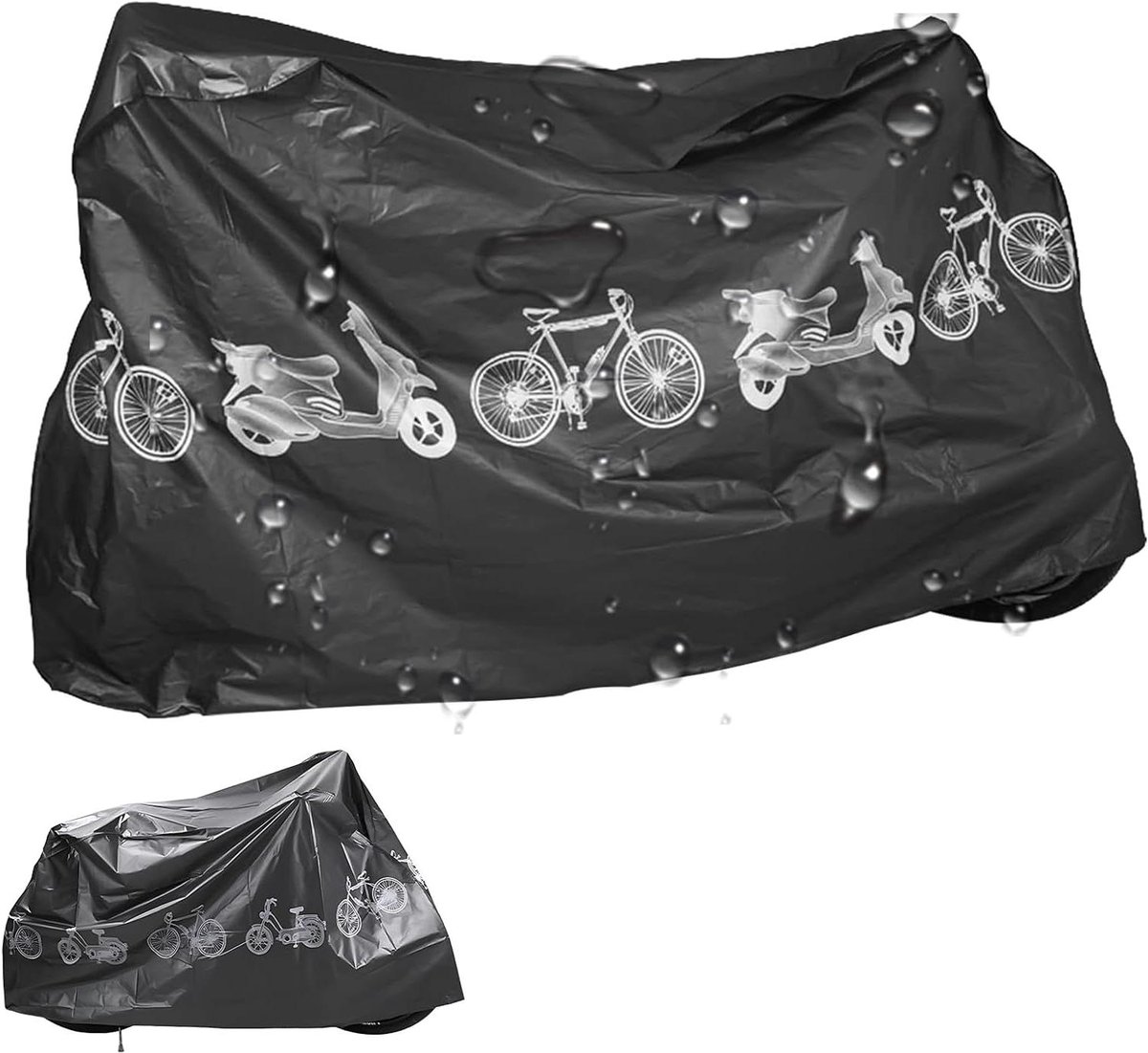 Allecto Plus - Waterdichte Fietscover voor Outdoor Gebruik - Fietshoes voor Mountainbike en Racefiets - Zwart - Bescherming tegen Weersinvloeden - Duurzaam Materiaal - Fietsaccessoires met Universele Pasvorm