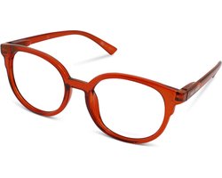 Leesbril Vista Bonita NOVA - Kleur Terra Cotta - Sterkte +3.50 - Uitstekende kwaliteit glazen - Robuust frame met flexveren. Incl. leuke briletui en poetsdoekje
