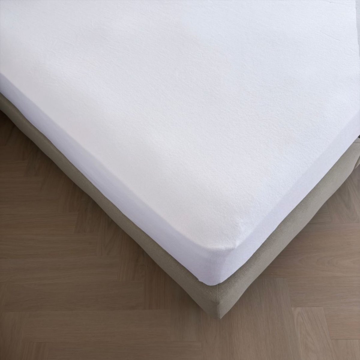 Kayori Tara Molton Topper Hoeslaken Jersey Stretch - 180x200-220cm - Matrasbeschermer - Biologisch Katoen - Wit