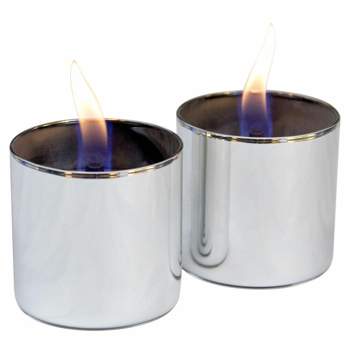 Bol.com Tenderflame Lilly 8 glass 2 pack (silver) 8cm - Kaarsen - Zilver aanbieding