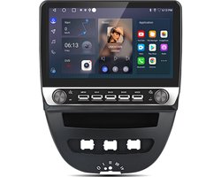 JUNSUN Autoradio - Geschikt voor Peugeot 107 Citroen C1 Toyota Aygo, - Android 15 - 10.1''- 6+128 GB - Draadloos Carplay & Android Auto - GPS Navi & SWC & 4G & Wifi