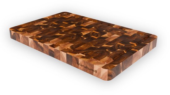 Zassenhaus Snijplank van acaciahout, trancheerplank met sapgoot, keukenplank, voorhoofdhout, mesvriendelijke houten snijplank voor vlees, duurzaam geteeld hardhout, 54 x 30 x 4 cm