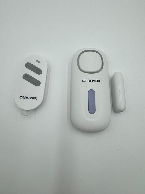 Caravax Draadloos Deur Raam alarm 120 dB Sirene – met afstandsbediening Inbraakbeveiliging Beveiliging Woning Caravan Stacaravan