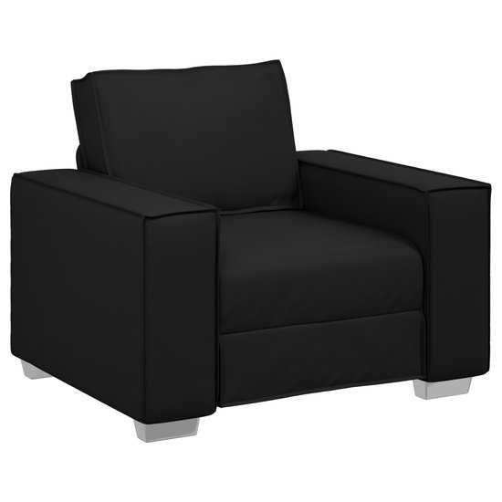 vidaXL Sofastoel met kussen – Zwart