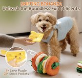 Enrichment Snuffle Dog Toy - Snuffelmat Hond Honden Puppy - Hamburger - Speelmat Speelgoed Speeltjes Traktaties - Honden training speelgoed intelligentie - Hondenpuzzel - Interactief - Hersenwerk - Anti Schrok - Snuffelkleed - Verjaardag Cadeu