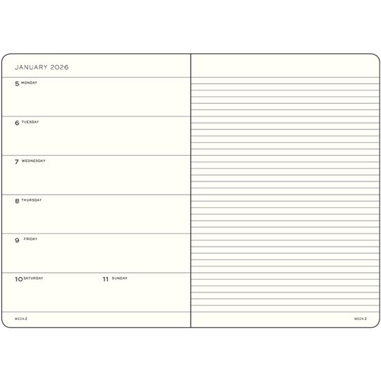 LEUCHTTURM1917 372723 Agenda Semainier De Poche 2026, Rose Poussiéreuse