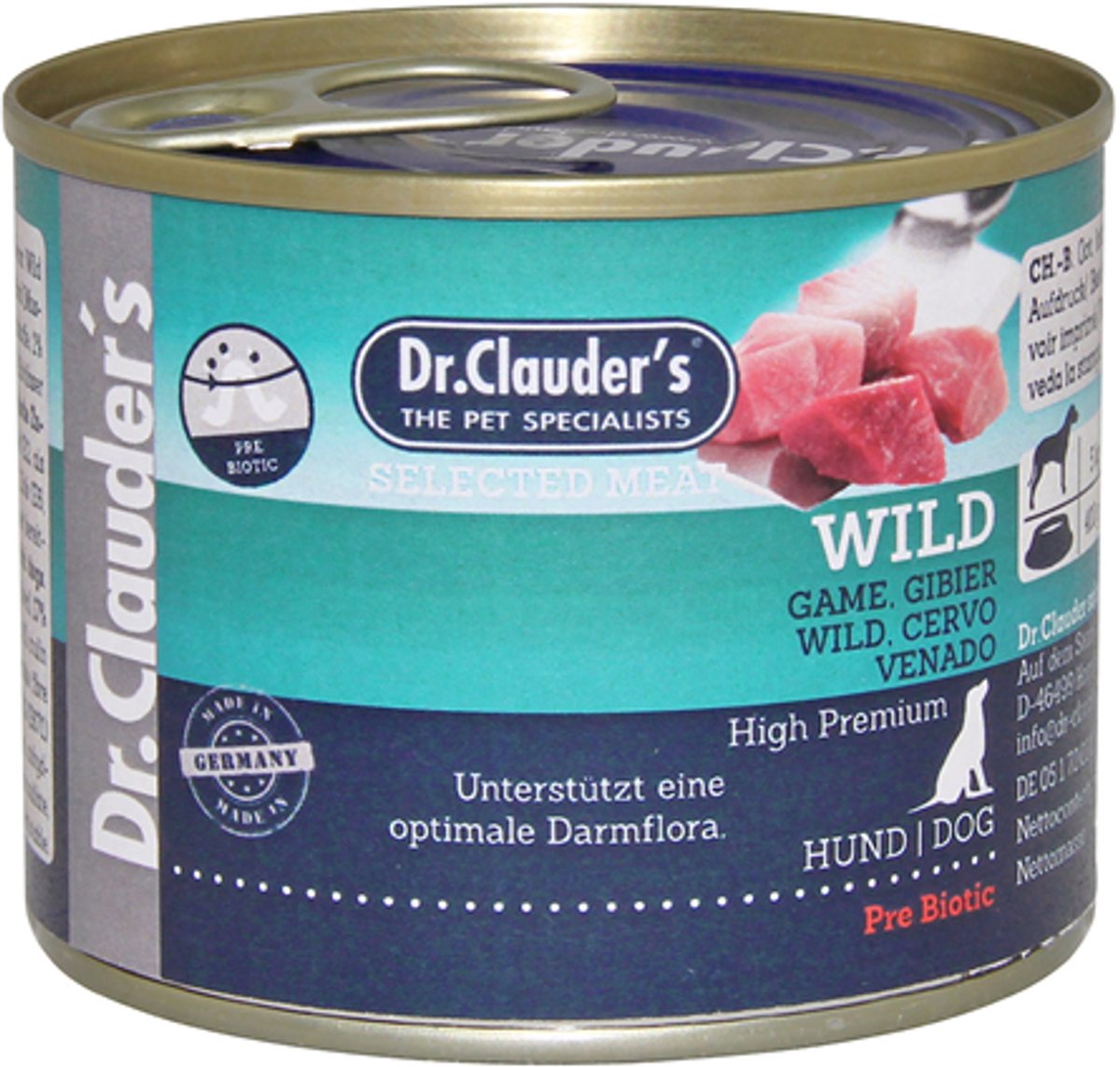 Dr Clauder's Geselecteerd Vlees 6x200g - Wild