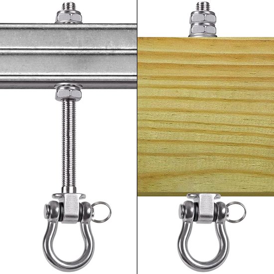 Newaner Crochet Plafond Lourds Acier Inoxydable 450 kg capacité 360