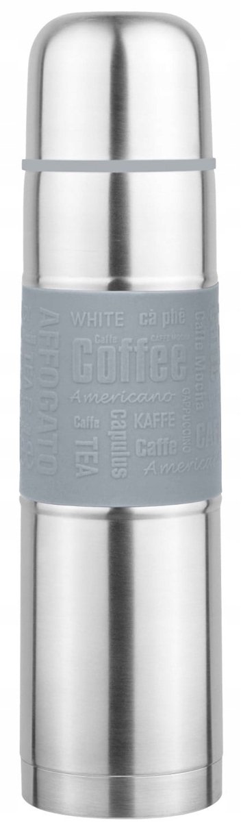 Conway Living - Dubbelwandige Thermosfles / Thermoskan - RVS 18/8 - 750 ml - Grijs