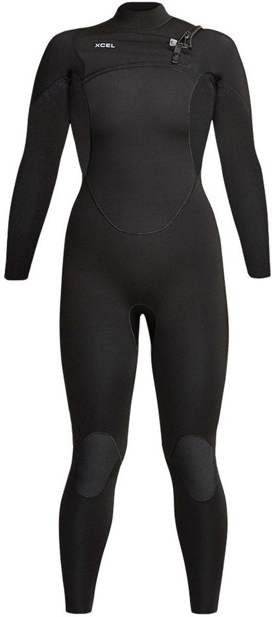 Xcel Dames Comp 5/4mm Borst Ritssluiting Wetsuit - Black