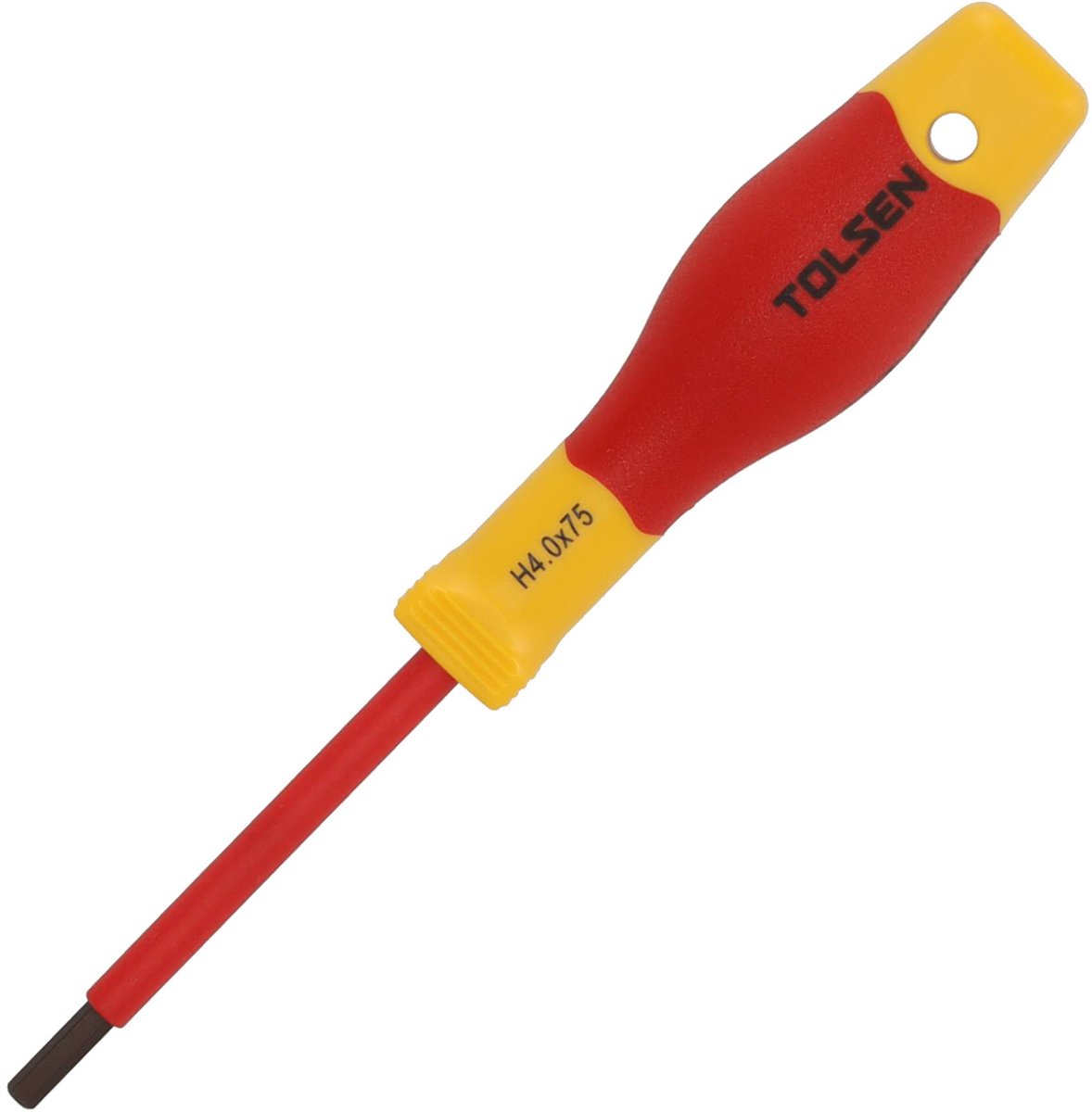 Tolsen Schroevendraaier VDE Premium - Hex schroevendraaier - Inbus schroevendraaier 4.0 x 75 mm