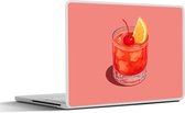 Laptop sticker - 10.1 inch - Glas - Ijsblokjes - Citroen - Kers - 25x18cm - Laptopstickers - Laptop skin - Cover