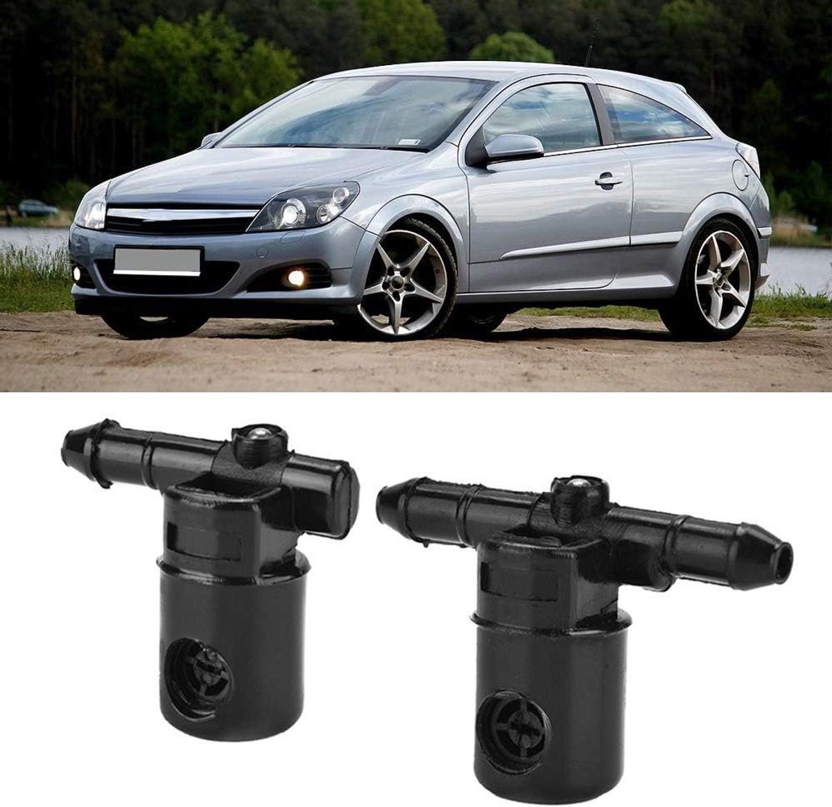 Allecto Plus - Complete Set Ruitenwissers en Ruitensproeiers voor Opel Astra G, H, Tigra B, Corsa C, D en Zafira A, B - Verbeterd!
