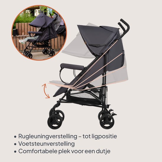 Lionelo Elia - Lichtgewicht Buggy met Verstelbare Functies - Nu 31