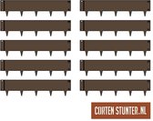 Cortenstunter.nl | Cortenstaal borderrand 24x106 cm | Kantopsluiting | Tuinafboording | Flexibel | Per doos van 10 stuks