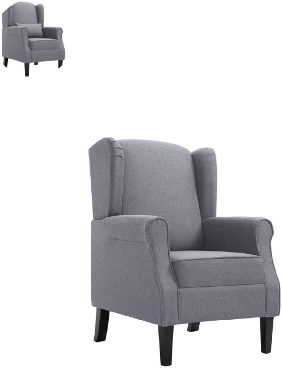 Relaxfauteuil - Fauteuil - Relaxstoel - Stoel - Met armleuning - Voor één Persoon - Zeer comfortabel - Donkergrijs