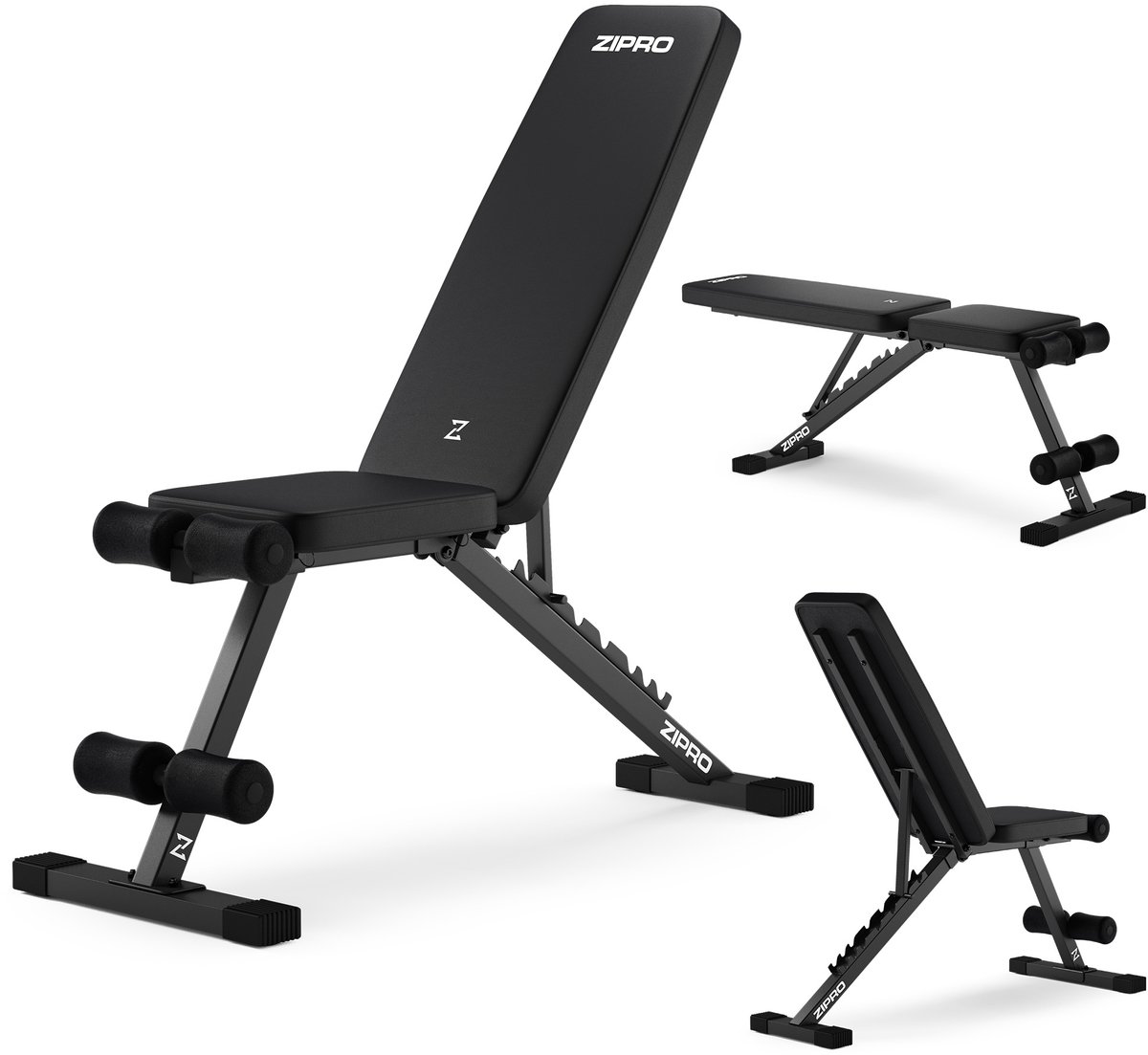 ZIPRO Stride Multifunctionele opklapbare halterbank - Buikspierbank Fitness - Workout Bank - Verstelbare trainingsbank als schuine bank - Voor Beginners en Professionele sporters - Duurzaam en Comfortabel