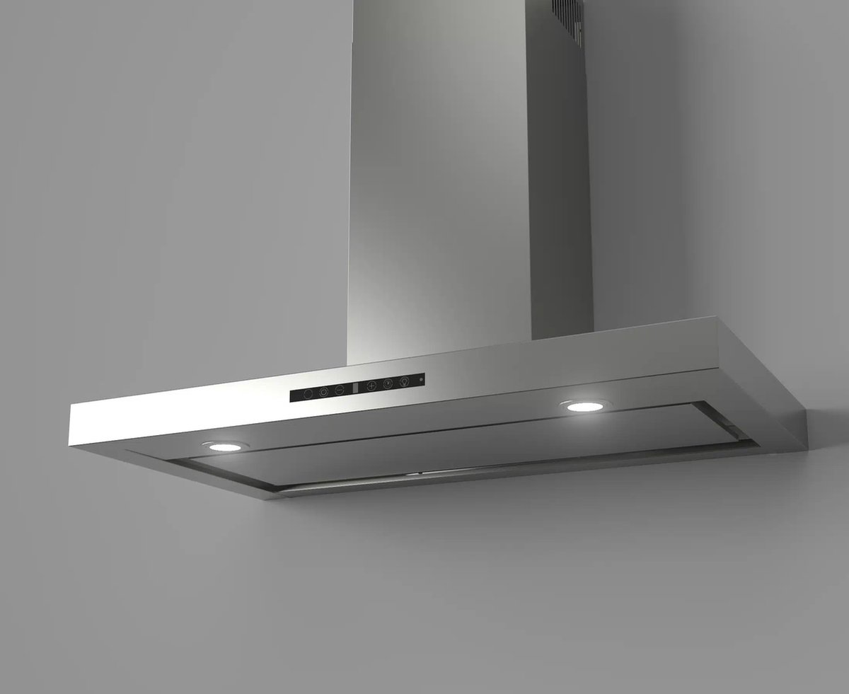 Stoves LEVEL 1100 RVS wand afzuigkap rvs (roestvrijstaal) randafzuiging, 110 cm. breed zuinig energieklasse C | .