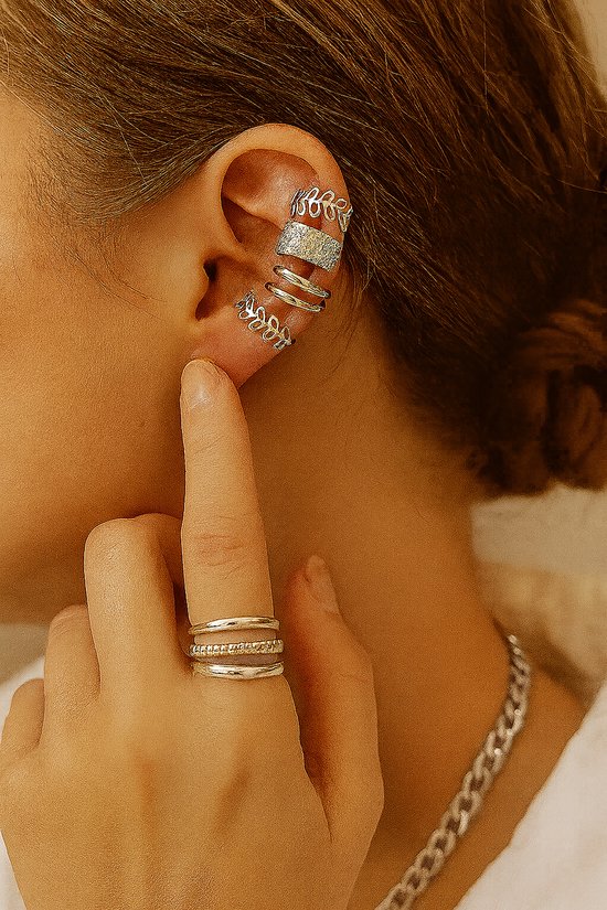 Zilveren ear cuffs van 925 zilver | Zonder gaatjes - Jewelry