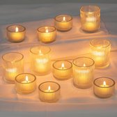 Kandelaar staafkaarsen, kaarsenstandaard glas, kaarsenhouder staafkaars voor tafeldecoratie, kaarsenhouder glas voor doopkaars, staafkaarsenhouder, klein voor bruiloft, feest en kerstdecoratie